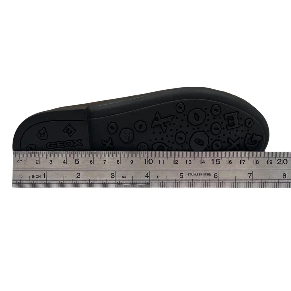 Geox Little Girls Leather Plie Ballet Flats Size 12‎ Solid Black Lightweight